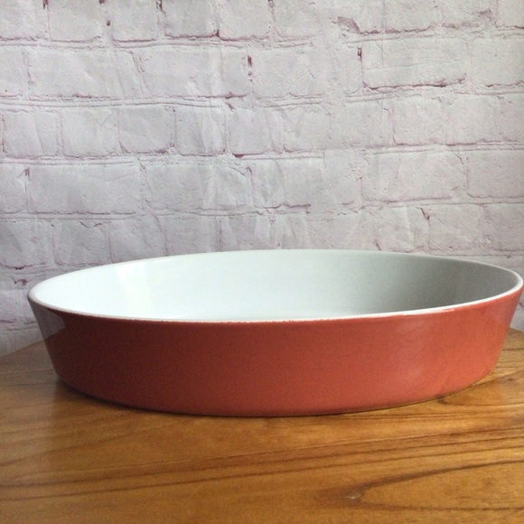 IKEA Orange/Red Ceramic Oval Baking Dish - Picture 1 of 8